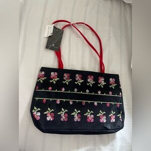 NWT RAFE NEW YORK black embroidery Bag